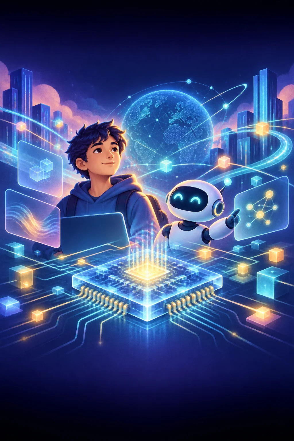 Illustrated cover for IGCSE Computer Science MCQ Revision (Cambridge CIE)