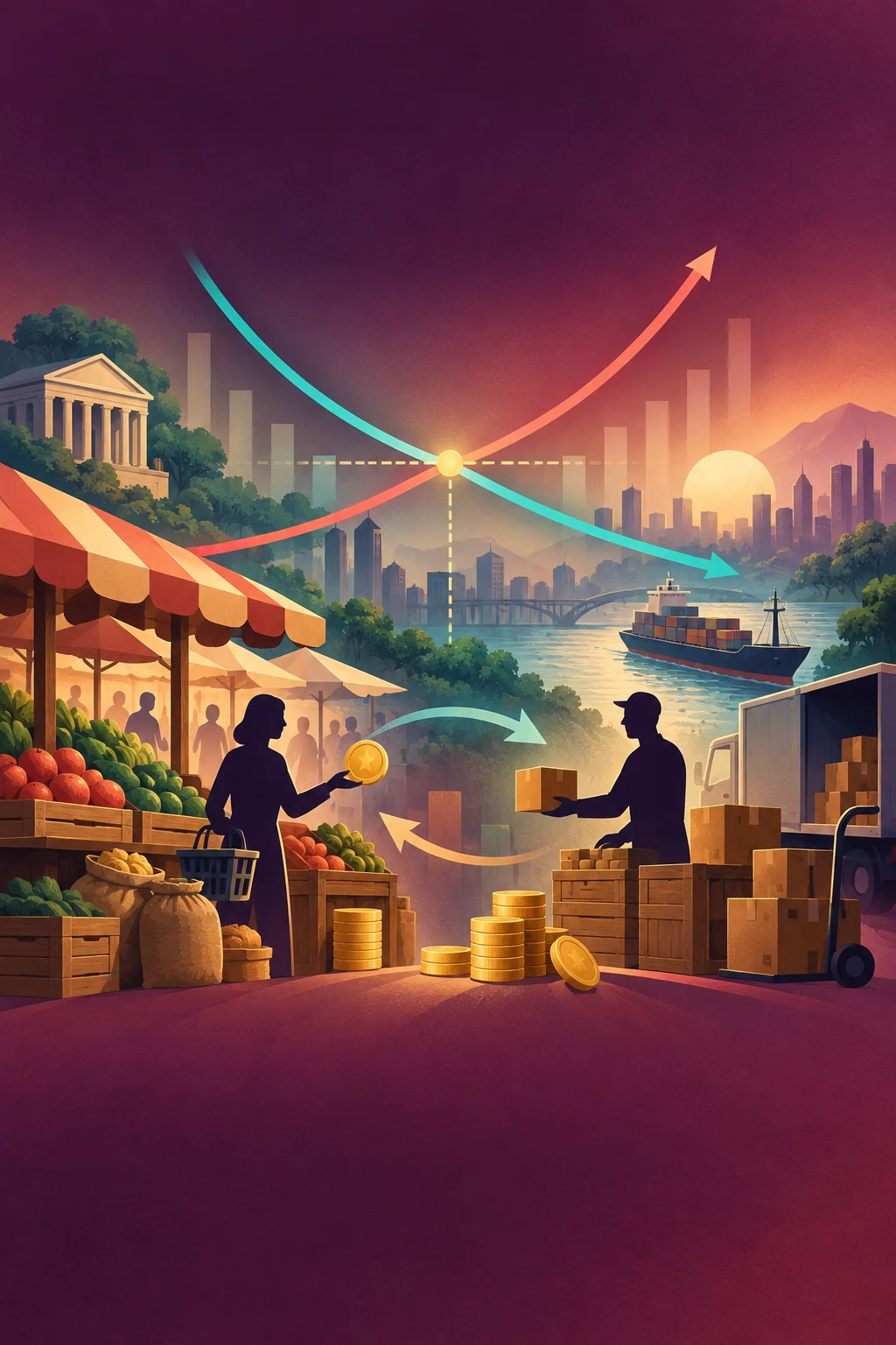 Illustrated cover for Cambridge IGCSE and O Level Economics Workbook Answer